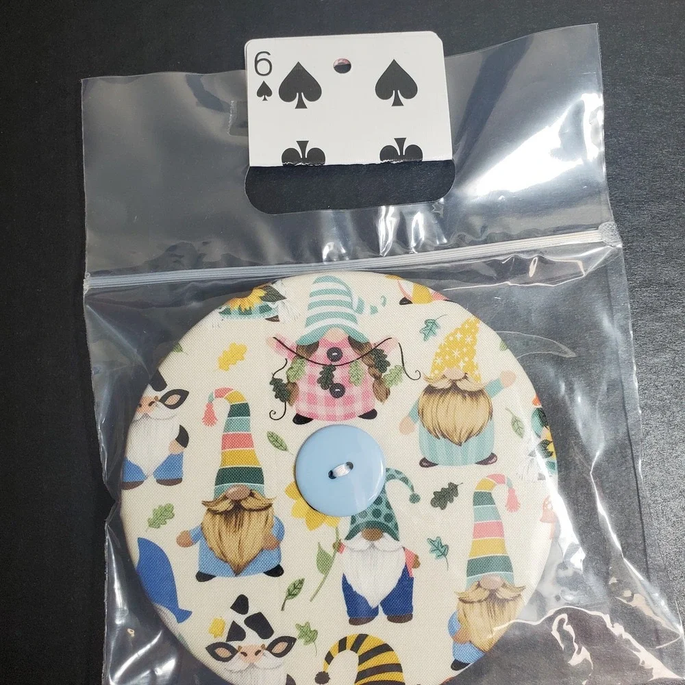 Fabric Playing Card Holder Helping Hands Lot Of 2 + Cards, Bee/Spring Gnomes